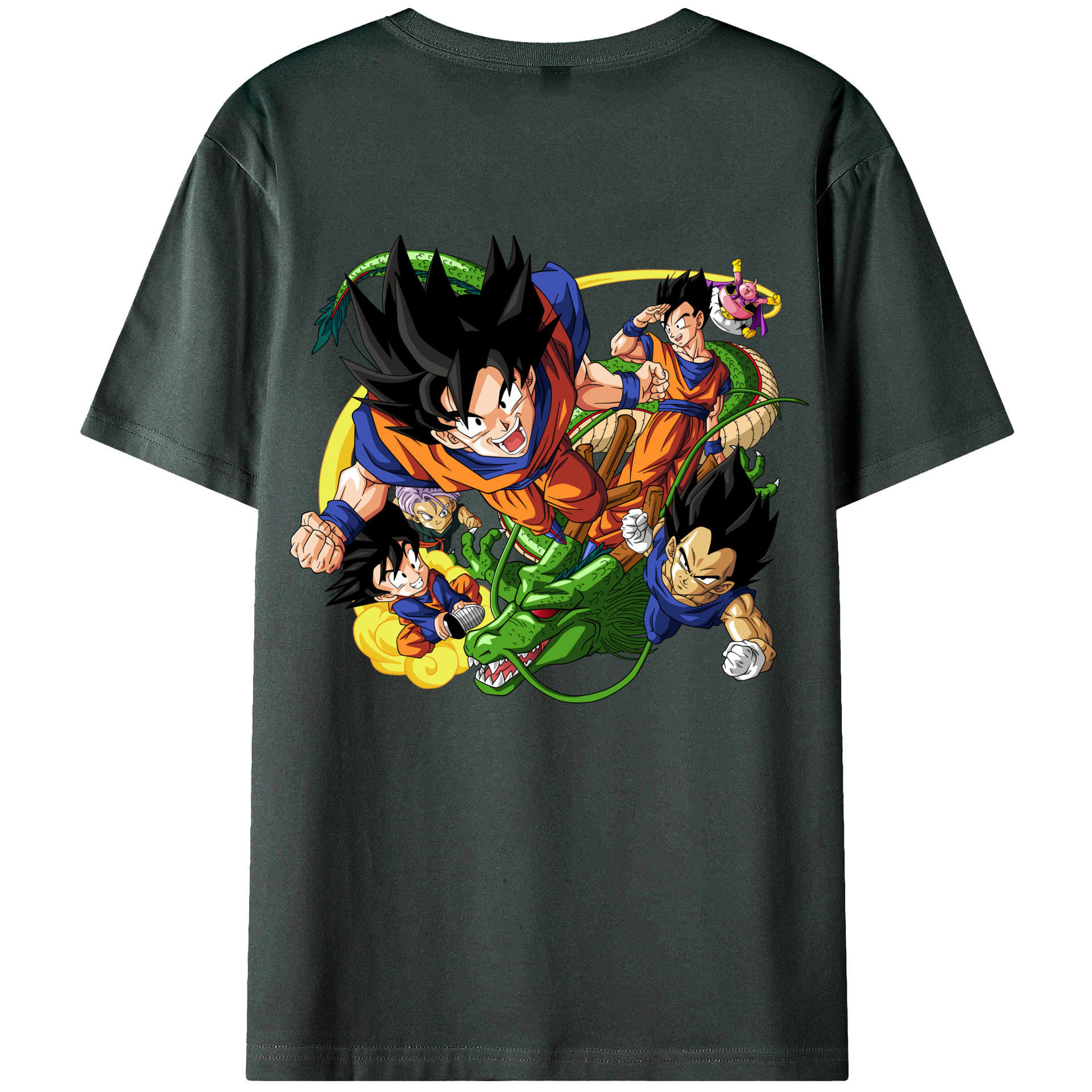 （画像用） ドラゴンボール DRAGON BALL 綿100％ メンズ半袖Tシャツ（バックプリント） 通気性